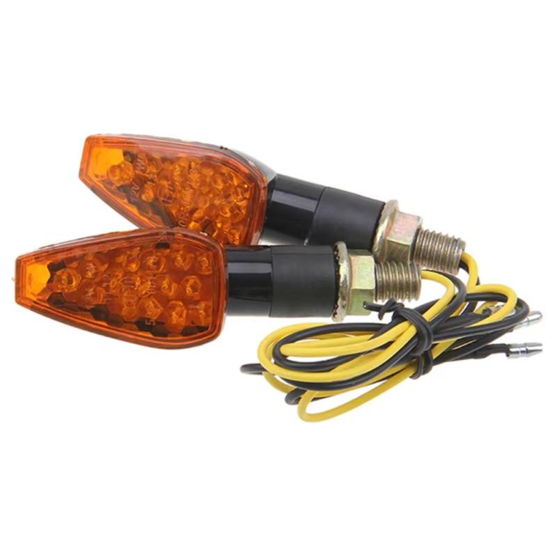 DRCIOQAZR Motorrad Blinker Licht Universal Motorrad Blinkende Blinker Licht Lampe Anzeige Licht Bernstein Blinker Licht Blink Relais 12V Motorrad Zubehör(Yellow) von DRCIOQAZR