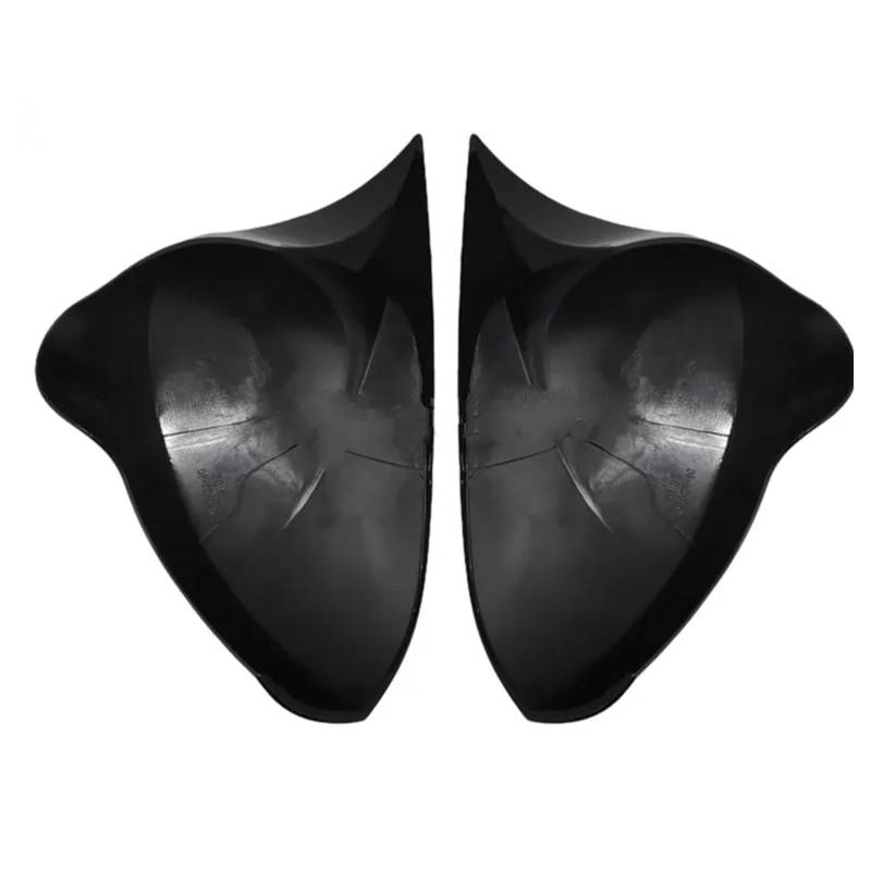 Kompatibel Mit Seat Für Leon MK2 1P 2009 2010 2011 2012, Glänzendes Schwarz/Kohlefaser-Muster, Rückspiegelabdeckungen Für Außenspiegel, Kappen, Spiegelgehäuseabdeckung Rückspiegel Kappe(Black) von DRCIOQAZR