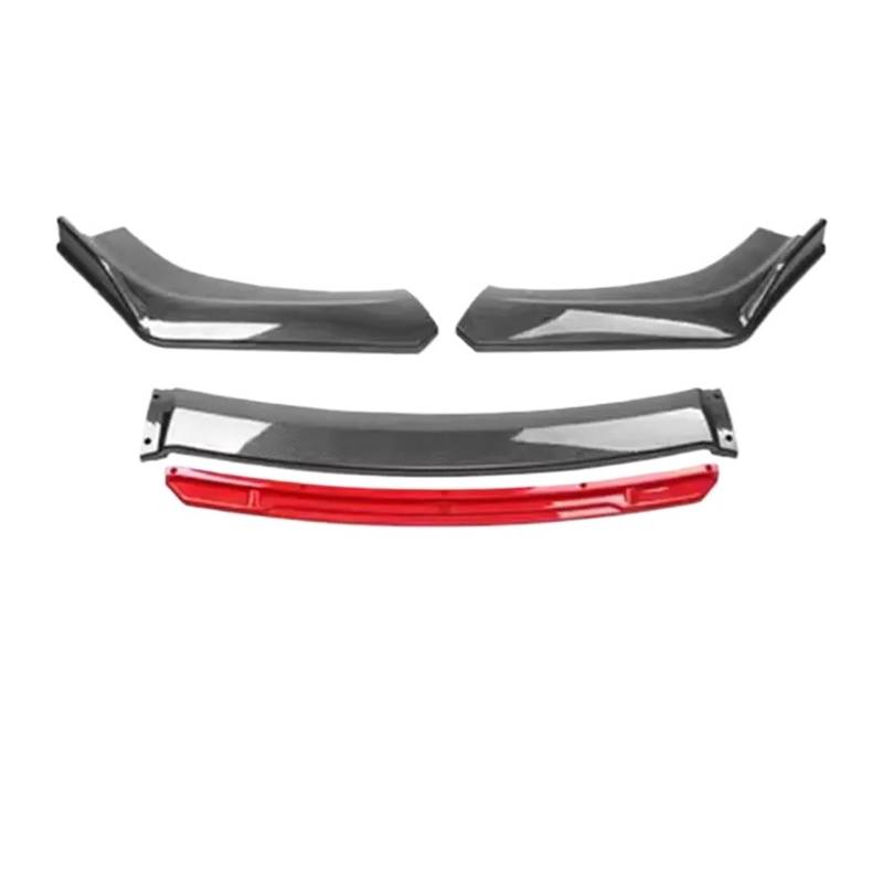 Xuanqingyi Store Auto-Frontstoßstange Iip Kinnspoiler Diffusor Splitter Body Kit Alles kompatibel mit Serien A4 A3 S3 S4 A6 S6 Q3 B6 B7 B8 Autoteile(Red print) von DRDQFF