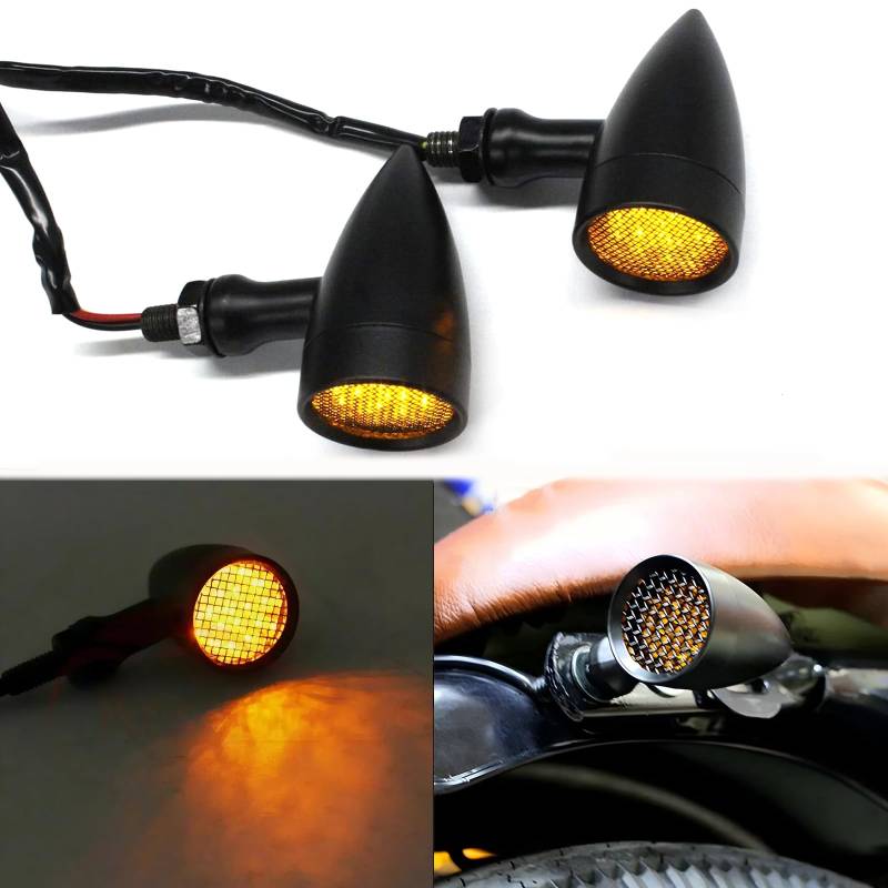 2 Stück Universal-LED-Blinker für Motorrad, Blinklicht, Signalanzeige, für Scooter, Quad, Hors Route, Dirt Bike, Bobber von DREAMIZER