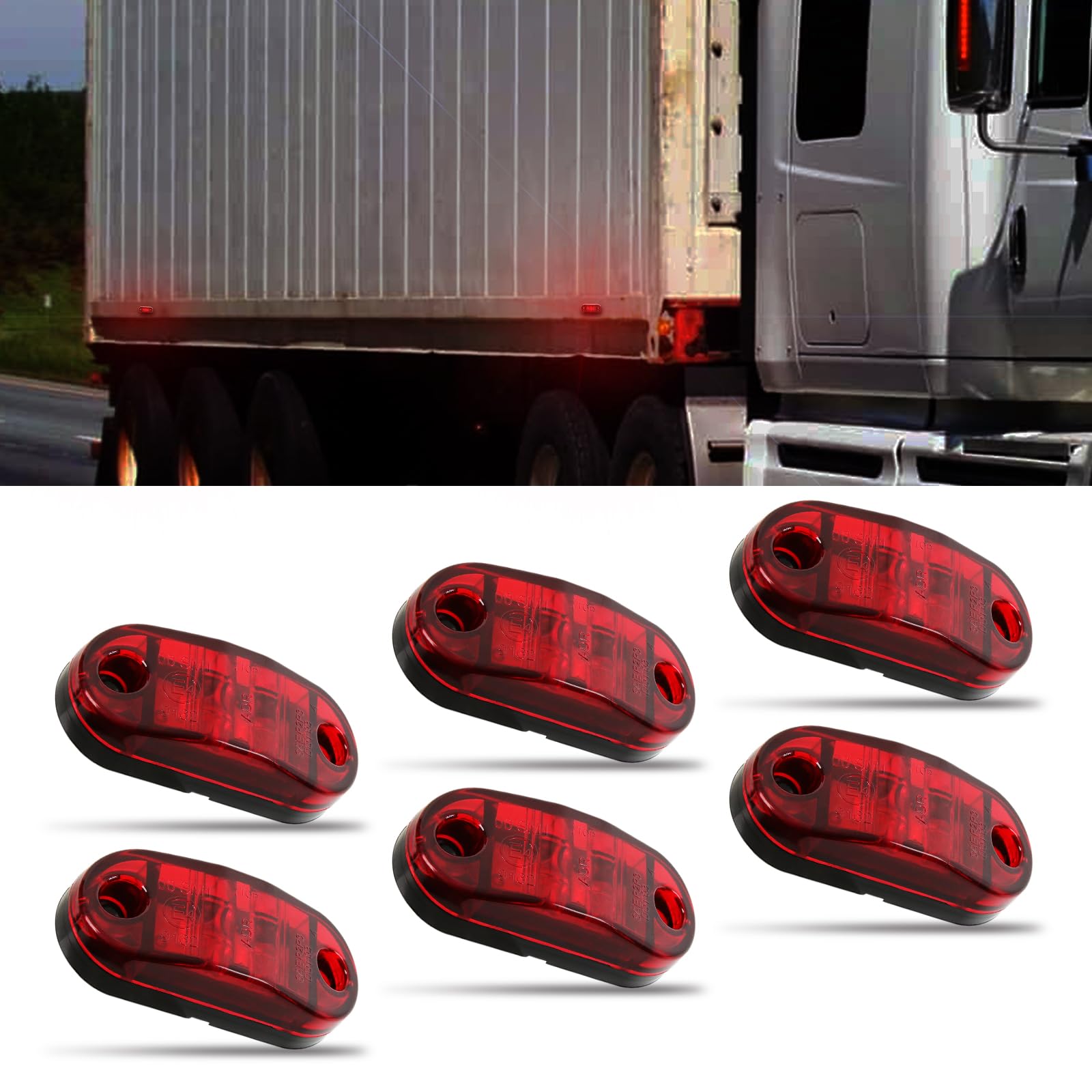 DREAMIZER 6 Stück 2.5 Zoll Seitenmarkierungsleuchten Ovale Begrenzungsleuchten Anhänger 2 Diodensignal Umrissleuchte Lauflichter Positionsleuchte Anhänger für LKW Boot RV Camper Zubehör DREAMIZER 6 Stück 2.5 Zoll Seitenmarkierungsleuchten Ovale Begrenzungsleuchten Anhänger 2 Diodensignal Umrissleuchte Lauflichter Positionsleuchte Anhänger für LKW Boot RV Camper Zubehör von DREAMIZER