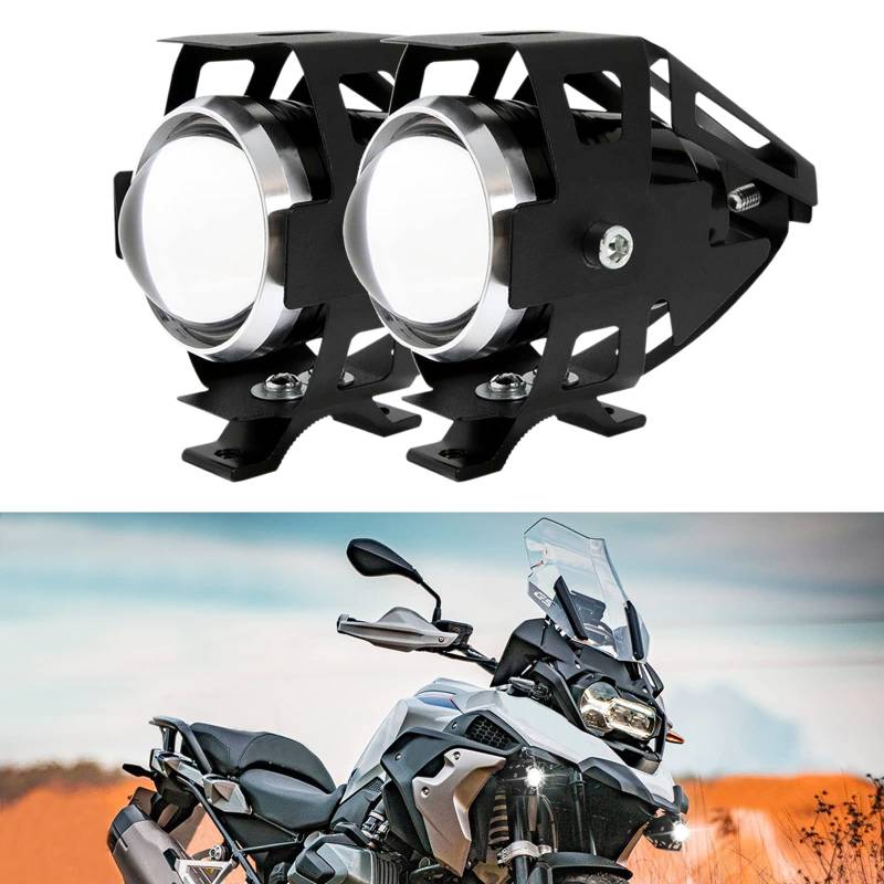 DREAMIZER Motorrad Scheinwerfer, 12V 24V Frontscheinwerfer, Zusätzliche DRL Lichter Kompatibel Mit R1200GS MT10 FJR Tracer XT1200 V-Star V-Strom SV650 Touring ATV UTV Off Road von DREAMIZER