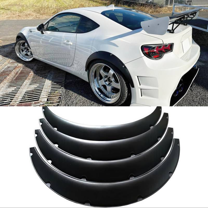 DREAMOTOR 4Pcs Schwarz Universal Auto Flexible Kotflügel Flares Radkästen 800mm PP Breitkörper Radkästen Rand Trim Protector von DREAMOTOR