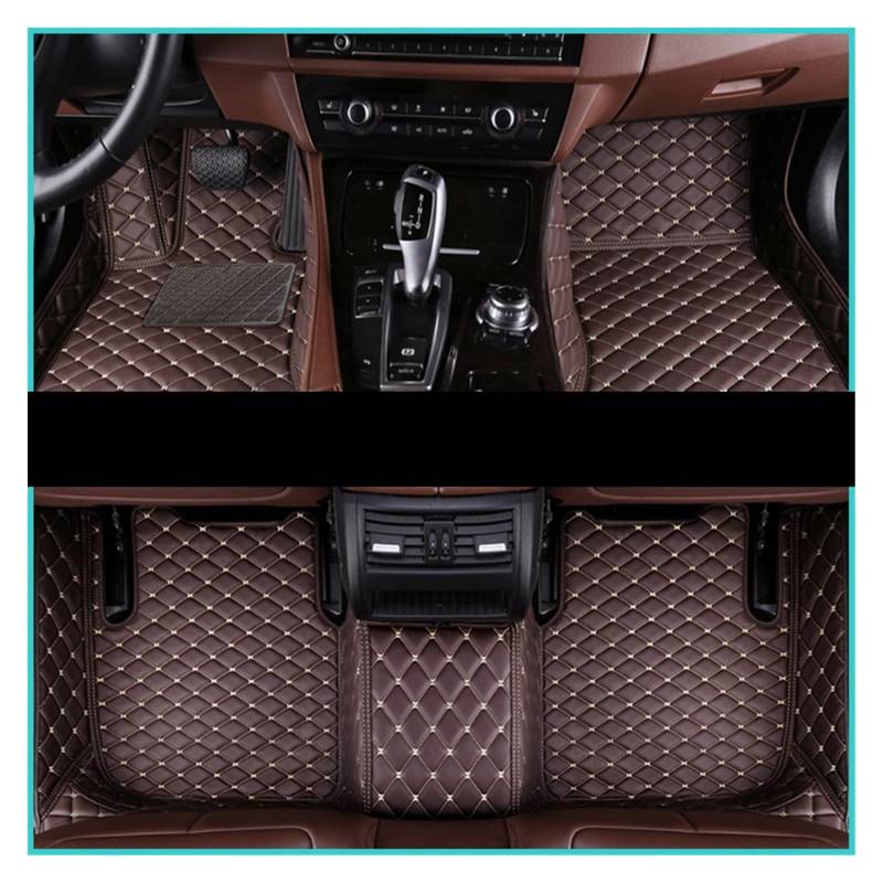 Automatten Für VW Für Touareg 2011 2012 2013 2014 2015 2016 2017 2018 Auto Fußmatten Benutzerdefinierte Auto Fuß Pads Innen Zubehör Gummimatten Auto (Farbe : Dark Brown) von DREOW