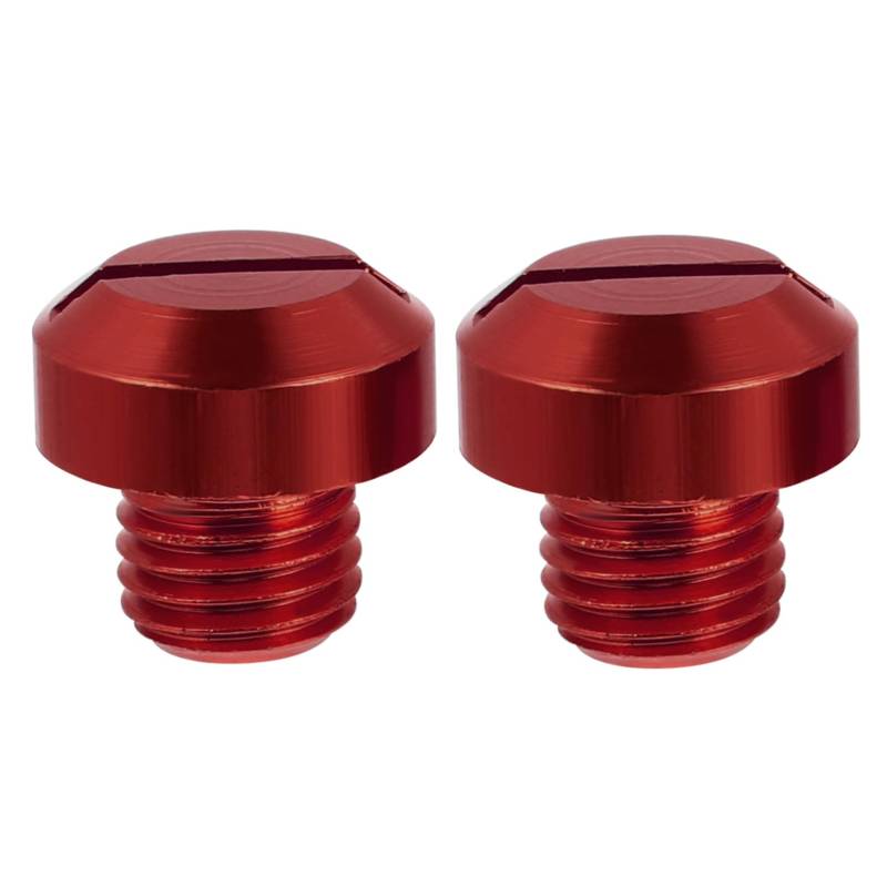 DRESSOOS 2 Stück Spiegel Schraubenadapter Blinker Abstandshalter Spiegel Roller Abziehbilder Aufkleber Signal Zubehör Spiegel Blindstopfen Rote von DRESSOOS