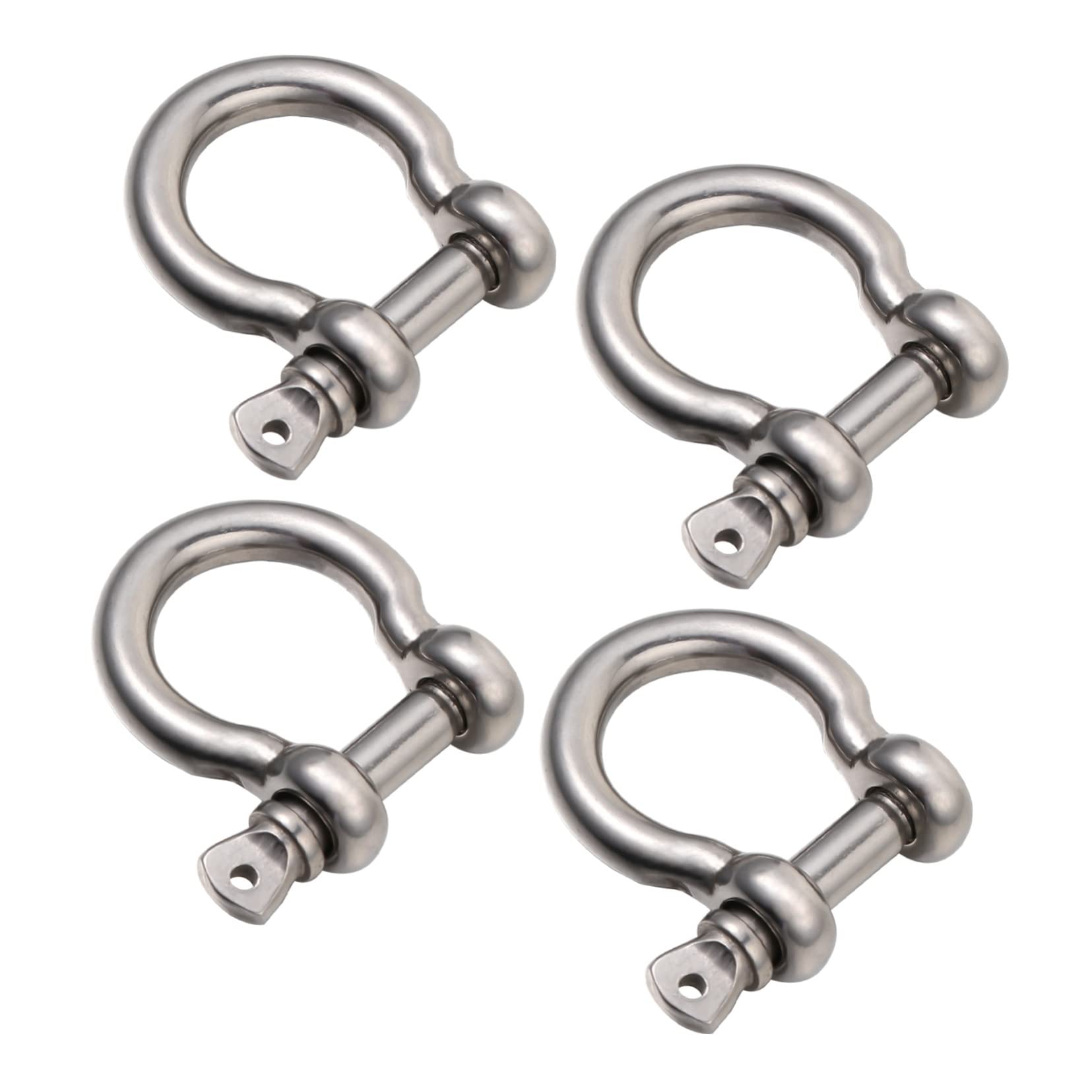 DRESSOOS D- -Schäkel Hebehaken 4 Stück Edelstahl-Metallschäkel Hufeisenschäkel zum Heben und Laden DRESSOOS D- -Schäkel Hebehaken 4 Stück Edelstahl-Metallschäkel Hufeisenschäkel zum Heben und Laden von DRESSOOS