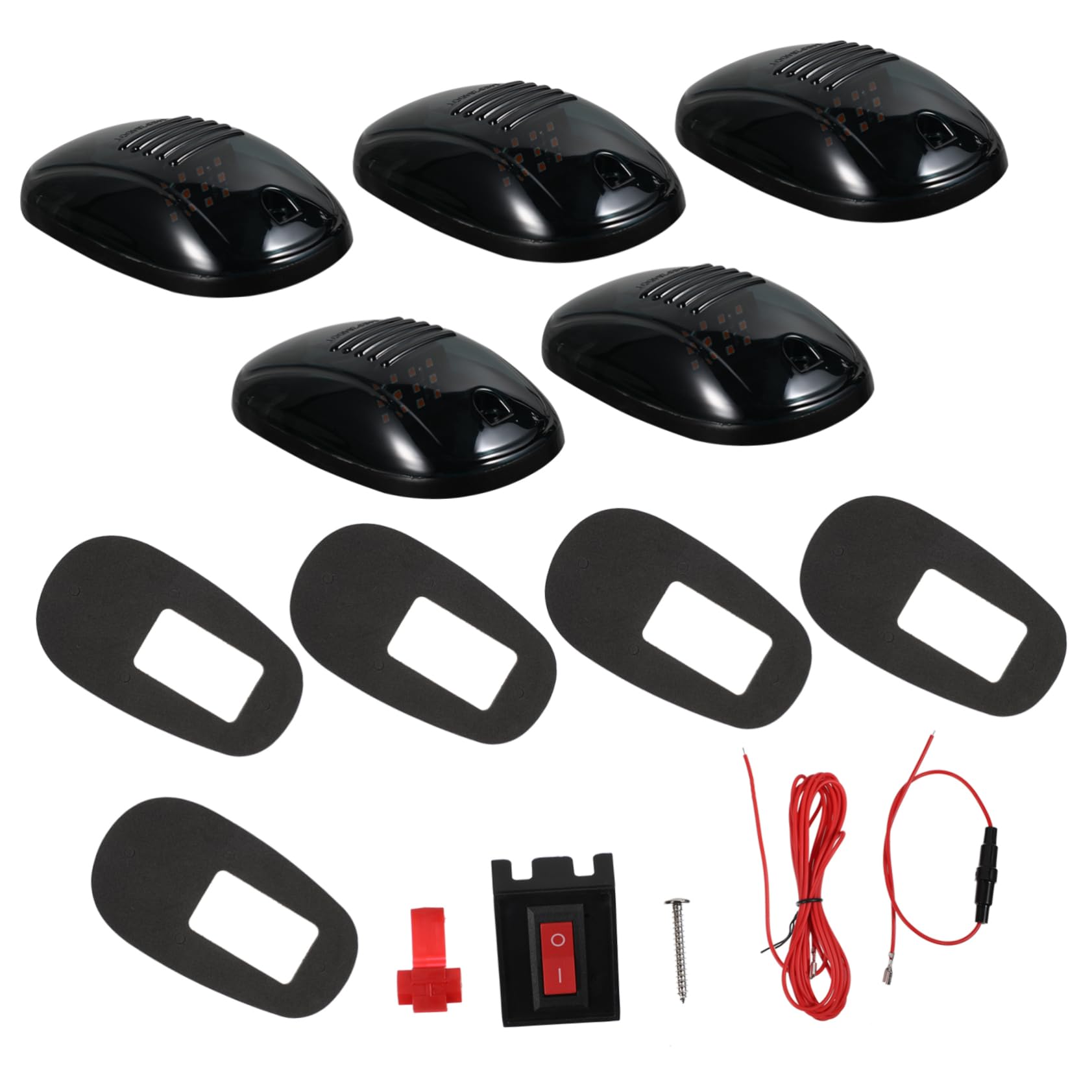 DRESSOOS 5er-pack -dachmarkierungsleuchten Lauflicht Für Lkw Markierungslampen Einfache Installation Kein Bohren Pvc-material von DRESSOOS