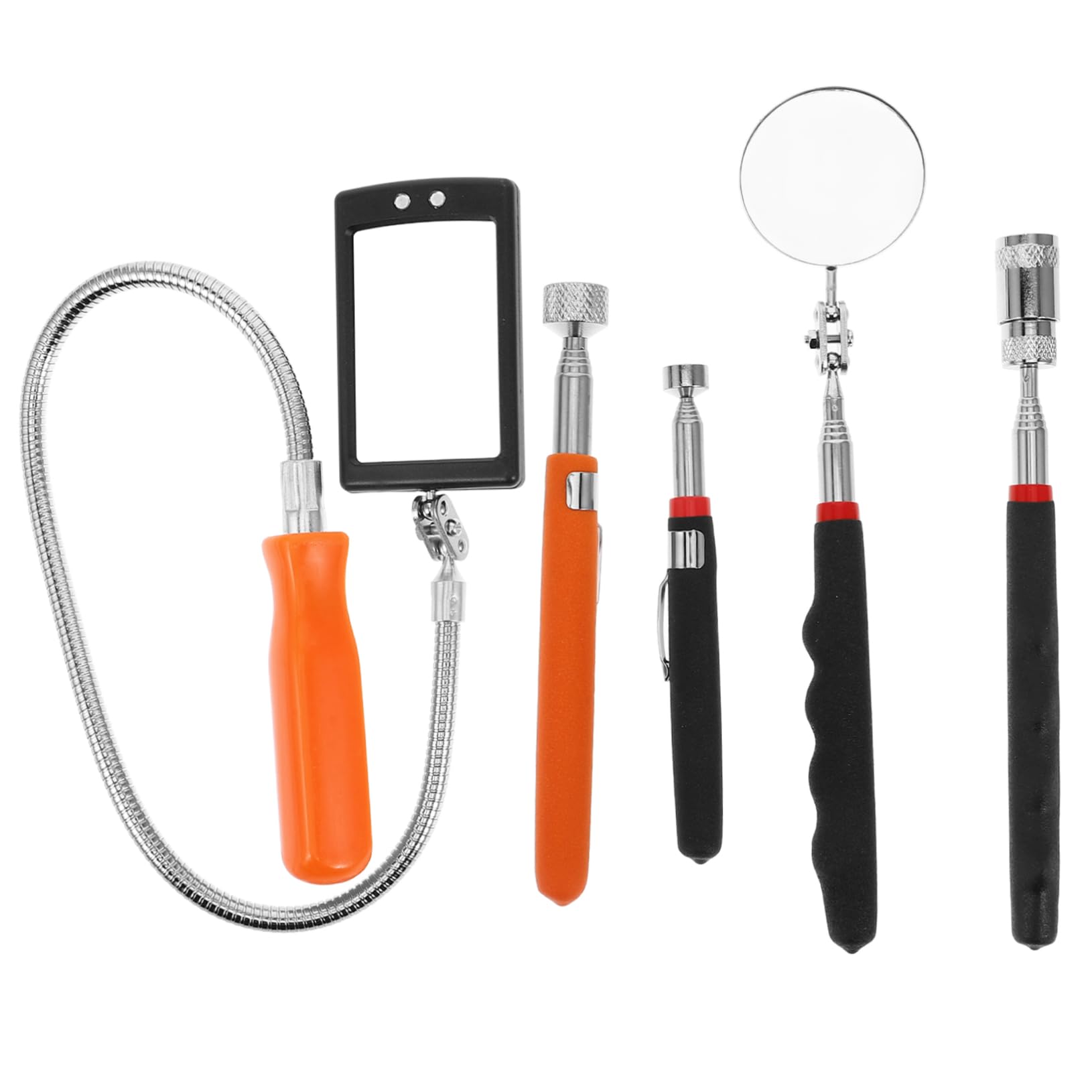 DRESSOOS 5 Teiliges Fahrzeug Inspektionsspiegel Werkzeug Für Kfz Spiegel, Magnetisches Aufsteckwerkzeug, Magnetstift, Kühlwerkzeuge, Stabspiegel, Inspektionsspiegel, Teleskop DRESSOOS 5 Teiliges Fahrzeug Inspektionsspiegel Werkzeug Für Kfz Spiegel, Magnetisches Aufsteckwerkzeug, Magnetstift, Kühlwerkzeuge, Stabspiegel, Inspektionsspiegel, Teleskop von DRESSOOS