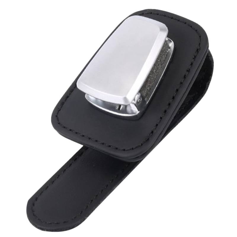 DRESSOOS Sonnenbrillenhalter Auto aus Leder Brillenhalter für Sonnenblende Clip für Tickets und Karten Praktischer Brillenclip für Fahrzeug Visor Zubehör für Sonnenbrillen und Ausweise von DRESSOOS