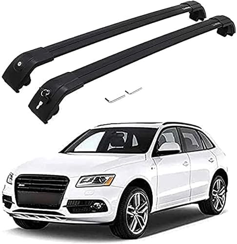 2 Stück Auto Dachträger Für Audi Q5 2012-2017, Fahrradträger, Dachboxen Oder Als Skihalter Für Offene Dachrelinge, Auto Zubehör von DRYFAL