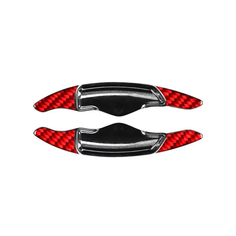 DRYIUBVF Lenkrad Schaltpaddel Kompatibel Mit Hyundai Für Santa Für Cruz 2020–2024 Für Tucson 2022–2024 Autoteile Lenkrad-Schaltwippenverlängerung Upgrade-Autoinnenraum(Carbon Fiber Red) von DRYIUBVF