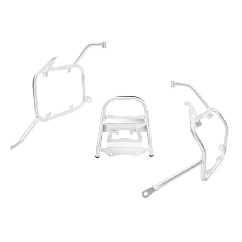 DRYIUBVF Motorrad-Heckträger Für F800GS F700GS 2009-2017 Motorrad Top Box Halterung Packtaschen Gepäck Rack Schwanz Stamm Halter Satteltasche Seite Fall Unterstützung(Silver,1 Set) von DRYIUBVF