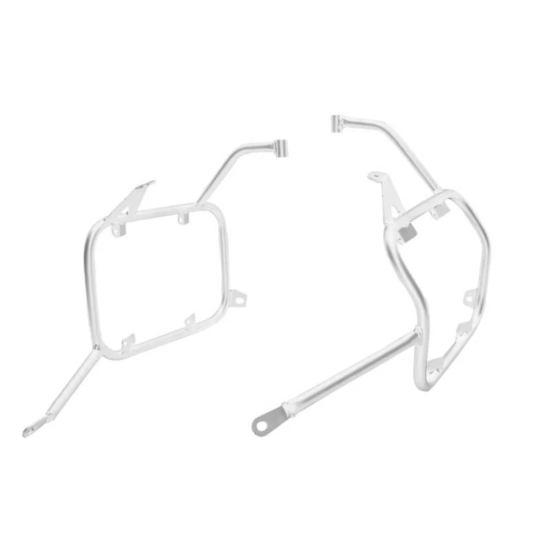 DRYIUBVF Motorrad-Heckträger Für F800GS F700GS 2009-2017 Motorrad Top Box Halterung Packtaschen Gepäck Rack Schwanz Stamm Halter Satteltasche Seite Fall Unterstützung(Silver,Pannier Rack) von DRYIUBVF