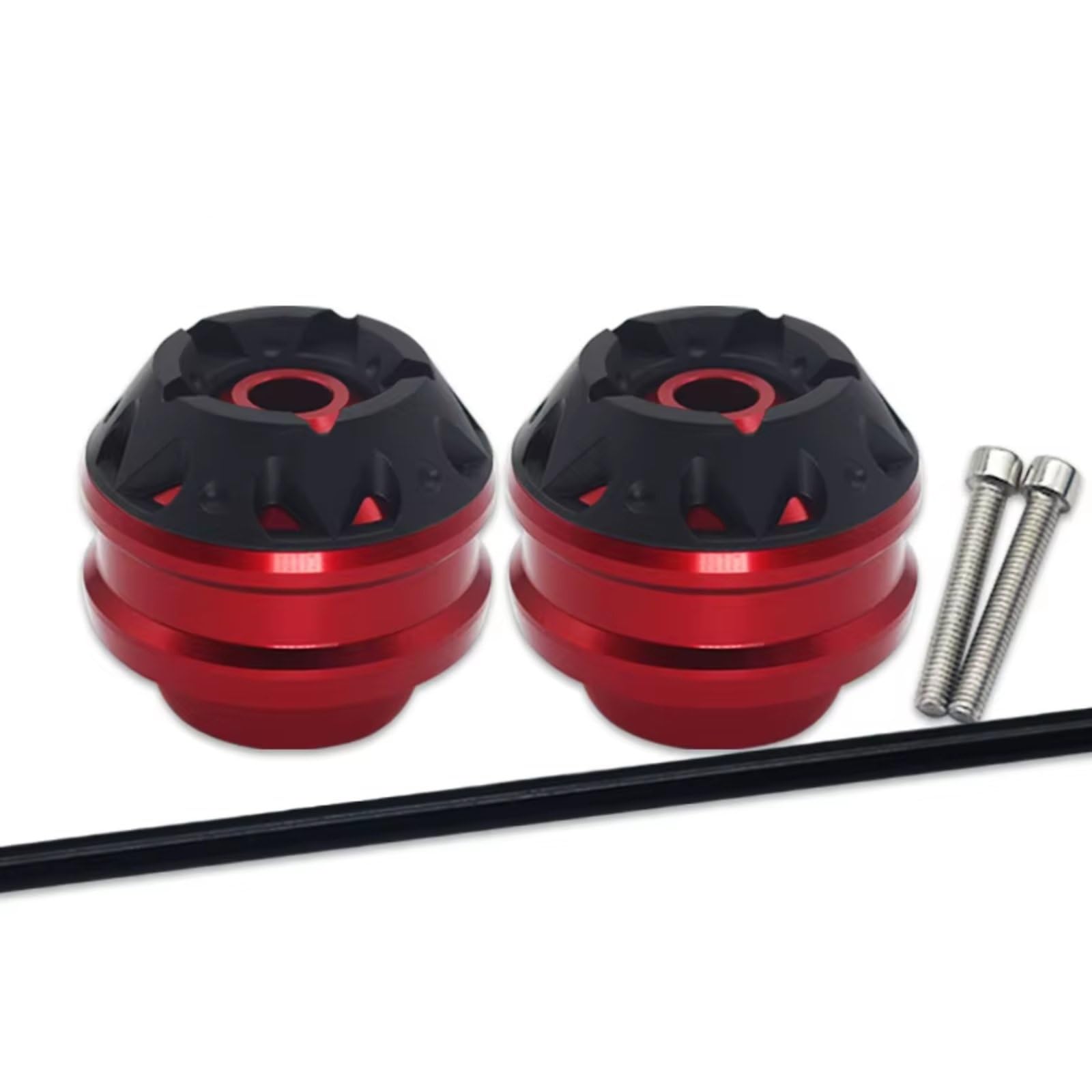 DRYIUBVF Sturzschutz Für F900R Für F900XR 2019 2020 2021 2022 2023 2024 Motorradteile Fallschutz Motorrad Vorne Hinterachse Gabel Rad Crash Slider Cap Pad(Red,Front) von DRYIUBVF
