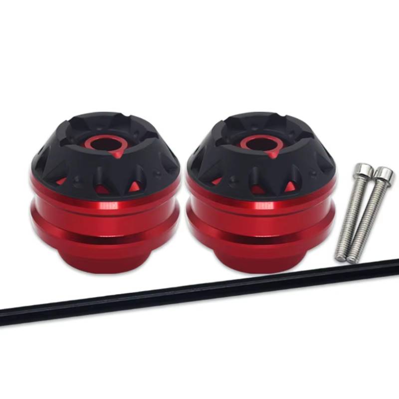 DRYIUBVF Sturzschutz Für F900R Für F900XR 2019 2020 2021 2022 2023 2024 Motorradteile Fallschutz Motorrad Vorne Hinterachse Gabel Rad Crash Slider Cap Pad(Red,Front) von DRYIUBVF