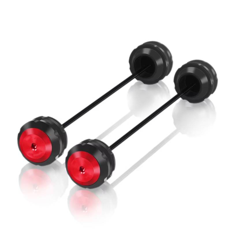 DRYIUBVF Sturzschutz Für G310R Für G310GS 2017 2018 2019 2020 2021 2022 Motorrad Vorne Hinten Rad Achse Gabel Crash Slider Fallende Schutz Kappe Zubehör(Red) von DRYIUBVF