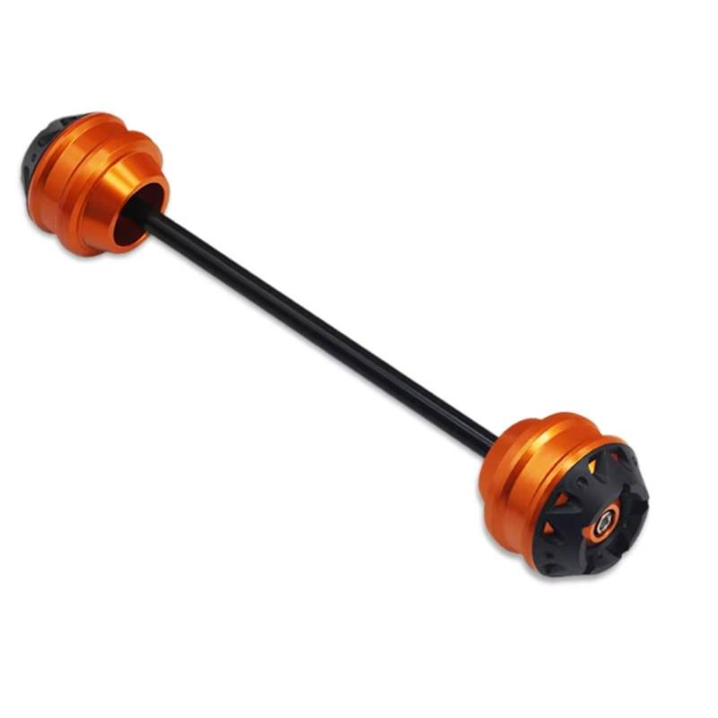 DRYIUBVF Sturzschutz Für MT-10 2016 2017 2018 2019 2020 2021 2022 2023 Motorrad Modifizierte Teile Gabel Achse Crash Slider Motorrad Vorne Hinten Rad Fallen Protector(Orange,Rear) von DRYIUBVF