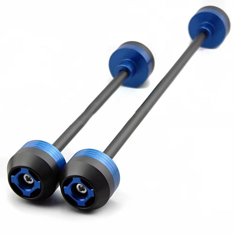 DRYIUBVF Sturzschutz Für ZX-6R 2017-2018 Motorrad Vorne Hinterachse Gabel Crash Slider Anti Kollision Slider Zubehör Motorrad Axle Sliders Crash Protector(Blue) von DRYIUBVF