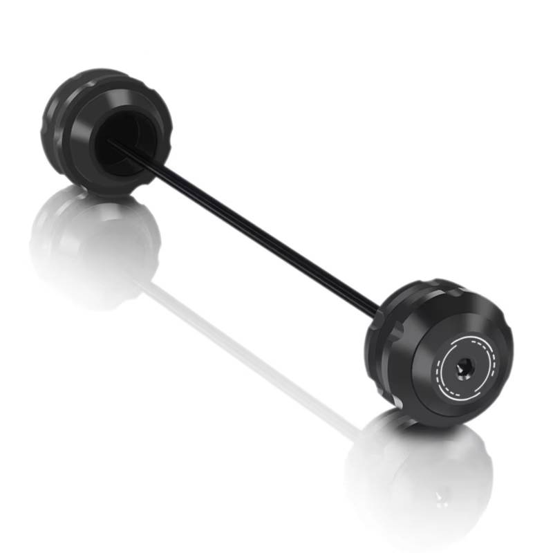 DRYIUBVF Sturzschutz Kompatibel Mit Aprilia Für RS660 Für Tuono660 2020 2021 2022 2023 2024 Motorrad Crash Schutz Hinterachse Gabel Crash Sliders Radnabe(Black,Rear) von DRYIUBVF