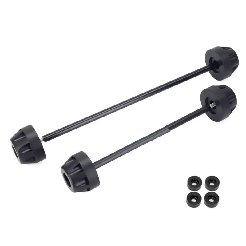 DRYIUBVF Sturzschutz Kompatibel Mit Aprilia Für Tuono 660 Für RS660 2020 2021 2022 2023 Motorradzubehör Vorder Und Hinterradschutz Anti Fall Achsschutz(Black,1 Pair) von DRYIUBVF