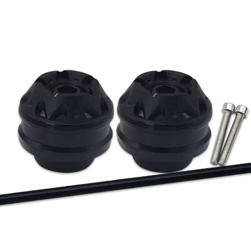 DRYIUBVF Sturzschutz Kompatibel Mit Ducati Für Monster 620 2002–2006 Für 695 2007–2008 Für 696 2008–2014 Teile Vorne Hinten Radkappe Motorrad Gabel Achse Sliders Crash Pad(Black,Front) von DRYIUBVF