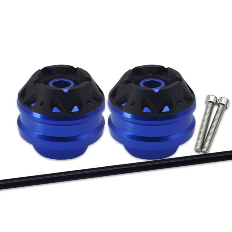 DRYIUBVF Sturzschutz Kompatibel Mit Ducati Für Monster 620 2002–2006 Für 695 2007–2008 Für 696 2008–2014 Teile Vorne Hinten Radkappe Motorrad Gabel Achse Sliders Crash Pad(Blue,Front) von DRYIUBVF
