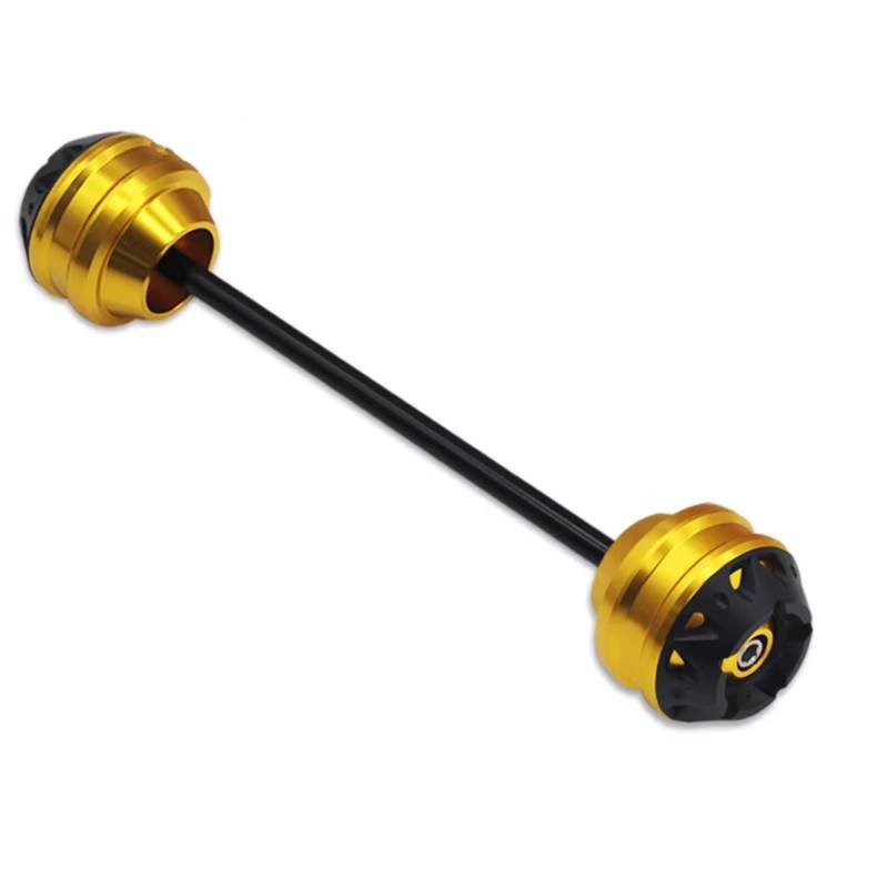 DRYIUBVF Sturzschutz Kompatibel Mit Ducati Für Monster 620 2002–2006 Für 695 2007–2008 Für 696 2008–2014 Teile Vorne Hinten Radkappe Motorrad Gabel Achse Sliders Crash Pad(Yellow,Rear) von DRYIUBVF