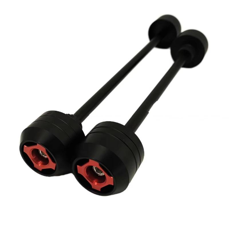 DRYIUBVF Sturzschutz Kompatibel Mit Yamaha Für YZF-R6 2006 2007 Motorrad Vorderachse Hinterachse Gabel Crash Slider Anti Collision Slider Motorradzubehör(Red) von DRYIUBVF