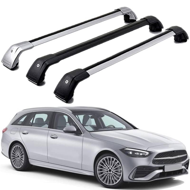 Dachträger für AAA, Dachgepäckträger Fahrradträger Dachboxen Skihalter Querträger Zubehör,Silver von DRZTT