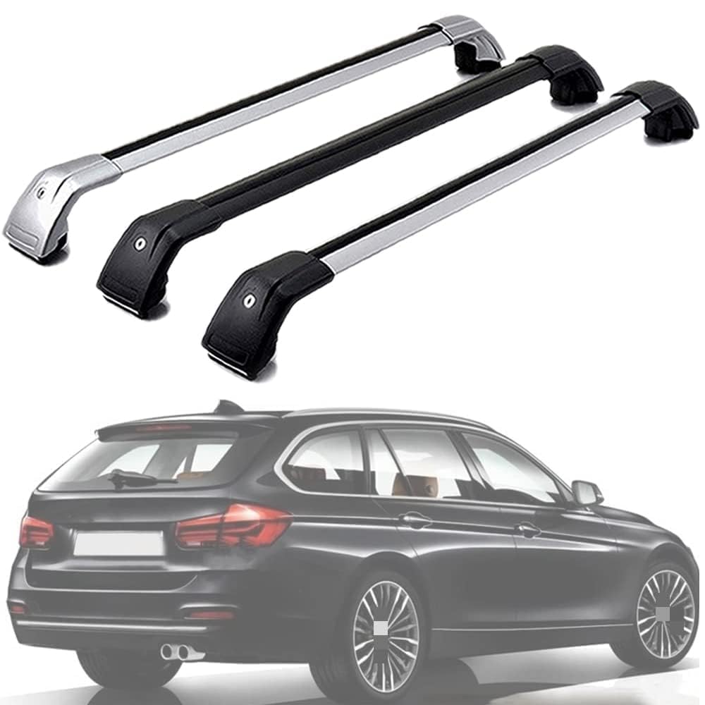 Dachträger für BMW 3-Series E91 Estate 2004-2012, Dachgepäckträger Fahrradträger Dachboxen Skihalter Querträger Zubehör,Silver Dachträger für BMW 3-Series E91 Estate 2004-2012, Dachgepäckträger Fahrradträger Dachboxen Skihalter Querträger Zubehör,Silver von DRZTT