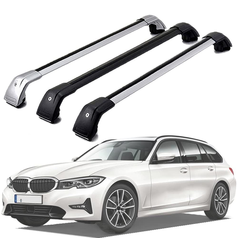 Dachträger für BMW 3 Series G21 Estate 2020 2021, Dachgepäckträger Fahrradträger Dachboxen Skihalter Querträger Zubehör,Silver Dachträger für BMW 3 Series G21 Estate 2020 2021, Dachgepäckträger Fahrradträger Dachboxen Skihalter Querträger Zubehör,Silver von DRZTT