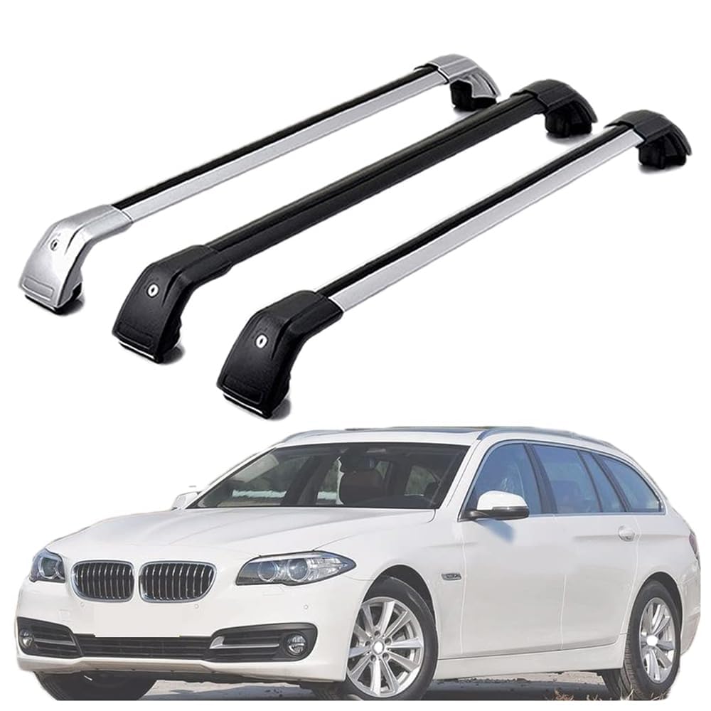 Dachträger für BMW 5-Series Touring Wagon Estate F11 2011-2017, Dachgepäckträger Fahrradträger Dachboxen Skihalter Querträger Zubehör,Silver Dachträger für BMW 5-Series Touring Wagon Estate F11 2011-2017, Dachgepäckträger Fahrradträger Dachboxen Skihalter Querträger Zubehör,Silver von DRZTT