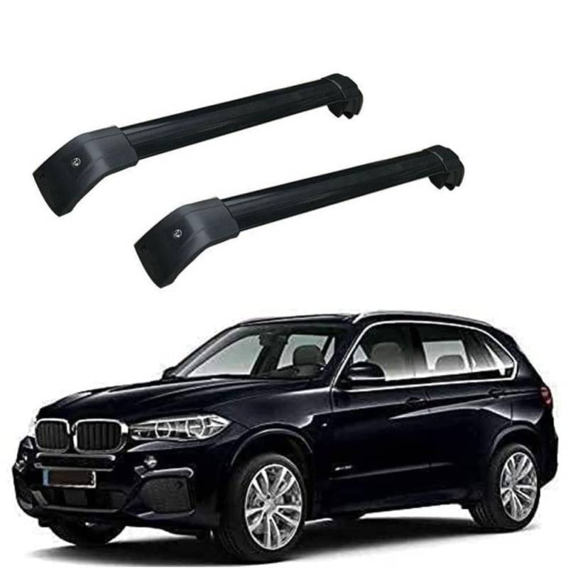 Dachträger für BMW X5 F15 2014 2015 2016 2017 2018, Dachgepäckträger Fahrradträger Dachboxen Skihalter Querträger Zubehör,Black von DRZTT