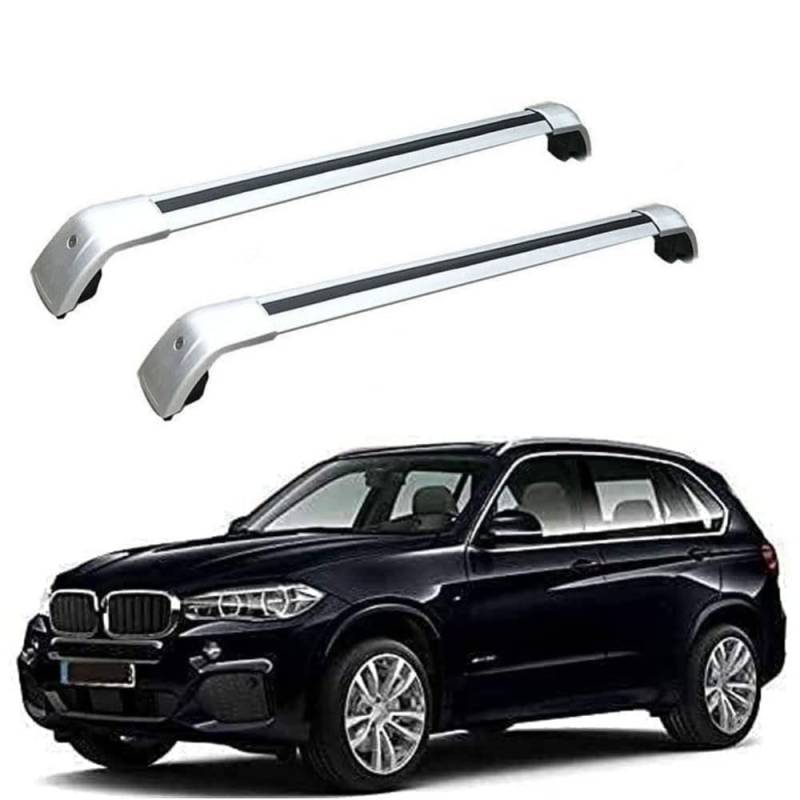 Dachträger für BMW X5 F15 2014 2015 2016 2017 2018, Dachgepäckträger Fahrradträger Dachboxen Skihalter Querträger Zubehör,Silver von DRZTT