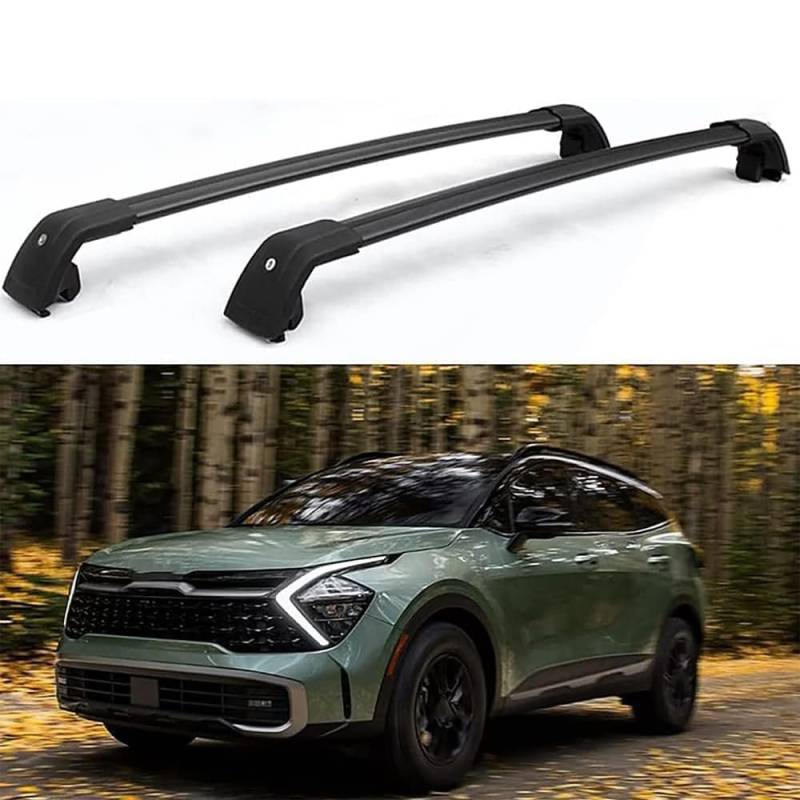 Dachträger für KIA New Sportage 2023 2024, Dachgepäckträger Fahrradträger Dachboxen Skihalter Querträger Zubehör,B von DRZTT