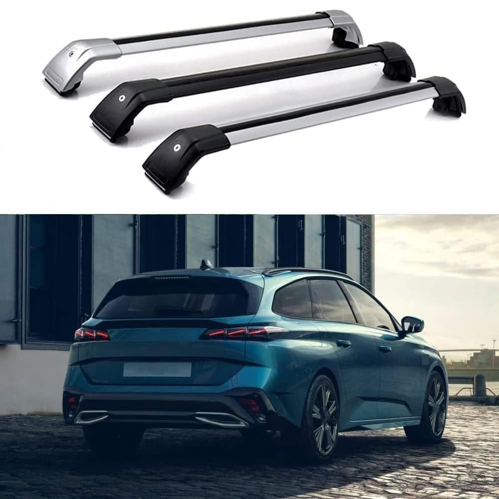 Dachträger für Peugeot 308 SW 5 Door 2021 2022 2023, Dachgepäckträger Fahrradträger Dachboxen Skihalter Querträger Zubehör,Black Dachträger für Peugeot 308 SW 5 Door 2021 2022 2023, Dachgepäckträger Fahrradträger Dachboxen Skihalter Querträger Zubehör,Black von DRZTT