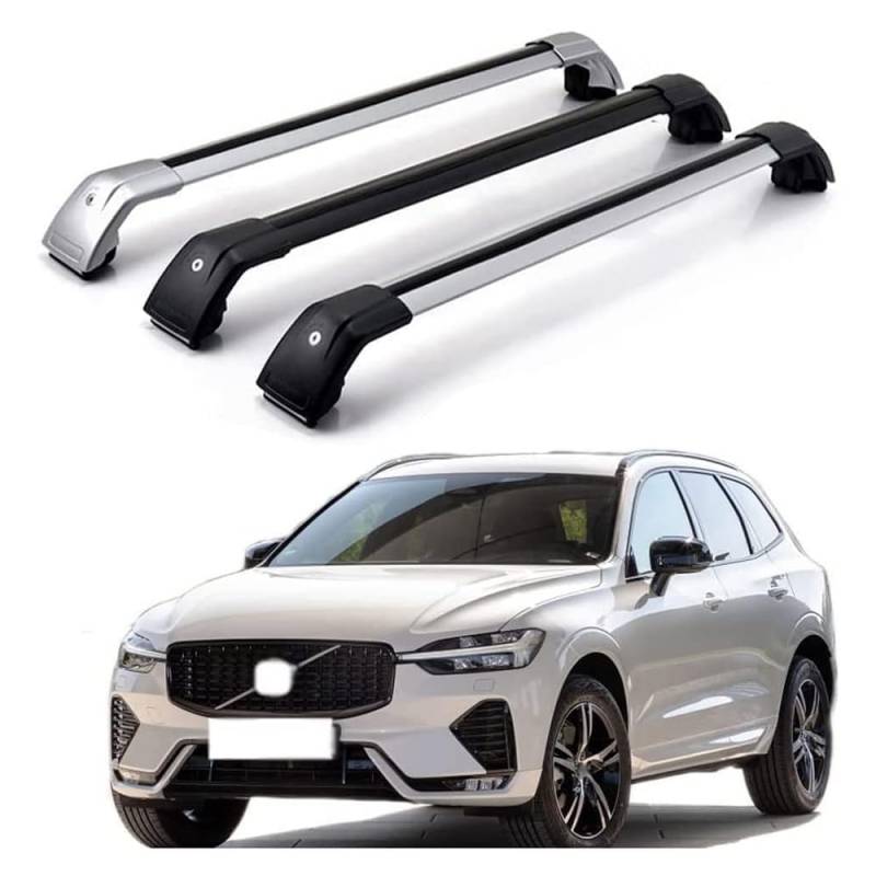 Dachträger für Volvo XC60 2008-2021, Dachgepäckträger Fahrradträger Dachboxen Skihalter Querträger Zubehör,Black von DRZTT