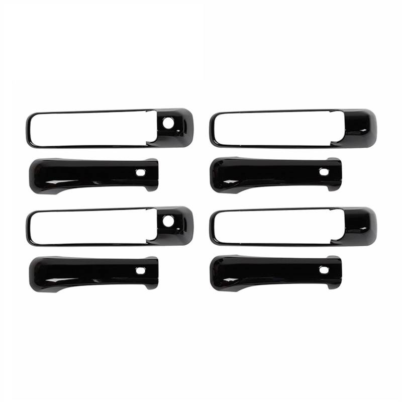 DSEQOPHH Außentürgriff Abdeckung Kompatibel Mit Dodge Für Ram 2010 2011 2012 2013 2014 2015 Autotürgriff-Dekorationsschalenabdeckung Aufkleber Autoaußenzubehör(Black) von DSEQOPHH