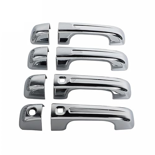 DSEQOPHH Außentürgriff Abdeckung Kompatibel Mit Dodge Für Ram 2018 2019 2020 2021 2022 Autotürgriffdekoration Schalenabdeckung Zieraufkleber Autoaußenzubehör(Chrome) von DSEQOPHH