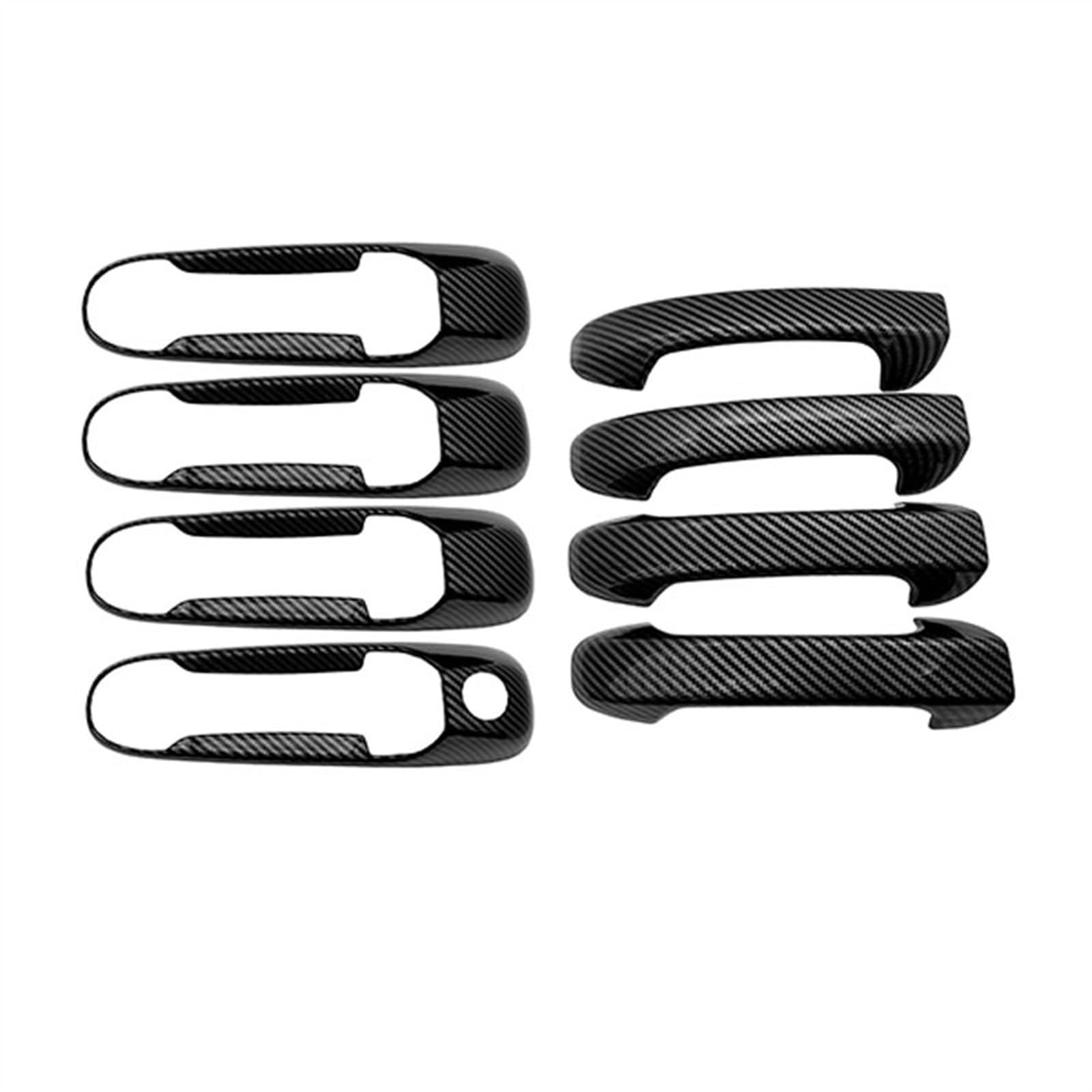 DSEQOPHH Außentürgriff Abdeckung Kompatibel Mit Jeep Für Grand Für Cherokee 3 2005 2006 2007 2008 2009 2010 Auto-Außentürgriffschale Autoteile Aufkleber Styling(4HandleBowl 1keyhole) von DSEQOPHH