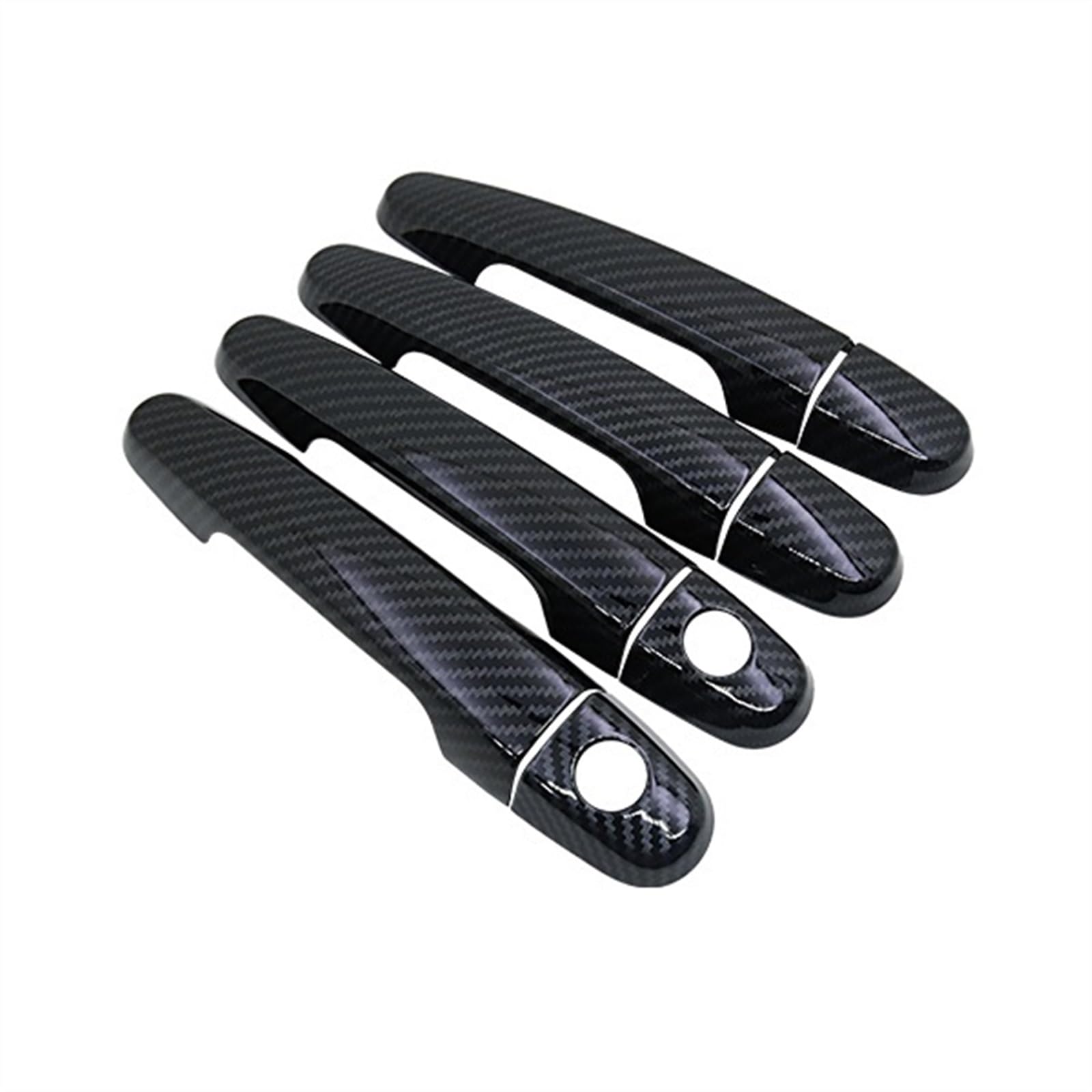 DSEQOPHH Außentürgriff Abdeckung Kompatibel Mit Toyota Für Caldina 2003 2004 2005 2006 2007 Auto-Außentürgriff-Außenabdeckung Autozubehör-Aufkleber-Trimm-Set(Handle 2 Keyhole) von DSEQOPHH