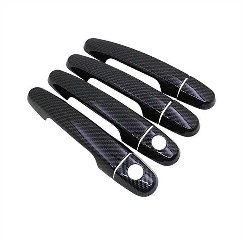DSEQOPHH Außentürgriff Abdeckung Kompatibel Mit Toyota Für Caldina 2003 2004 2005 2006 2007 Auto-Außentürgriff-Außenabdeckung Autozubehör-Aufkleber-Trimm-Set(Handle 2 Keyhole) von DSEQOPHH