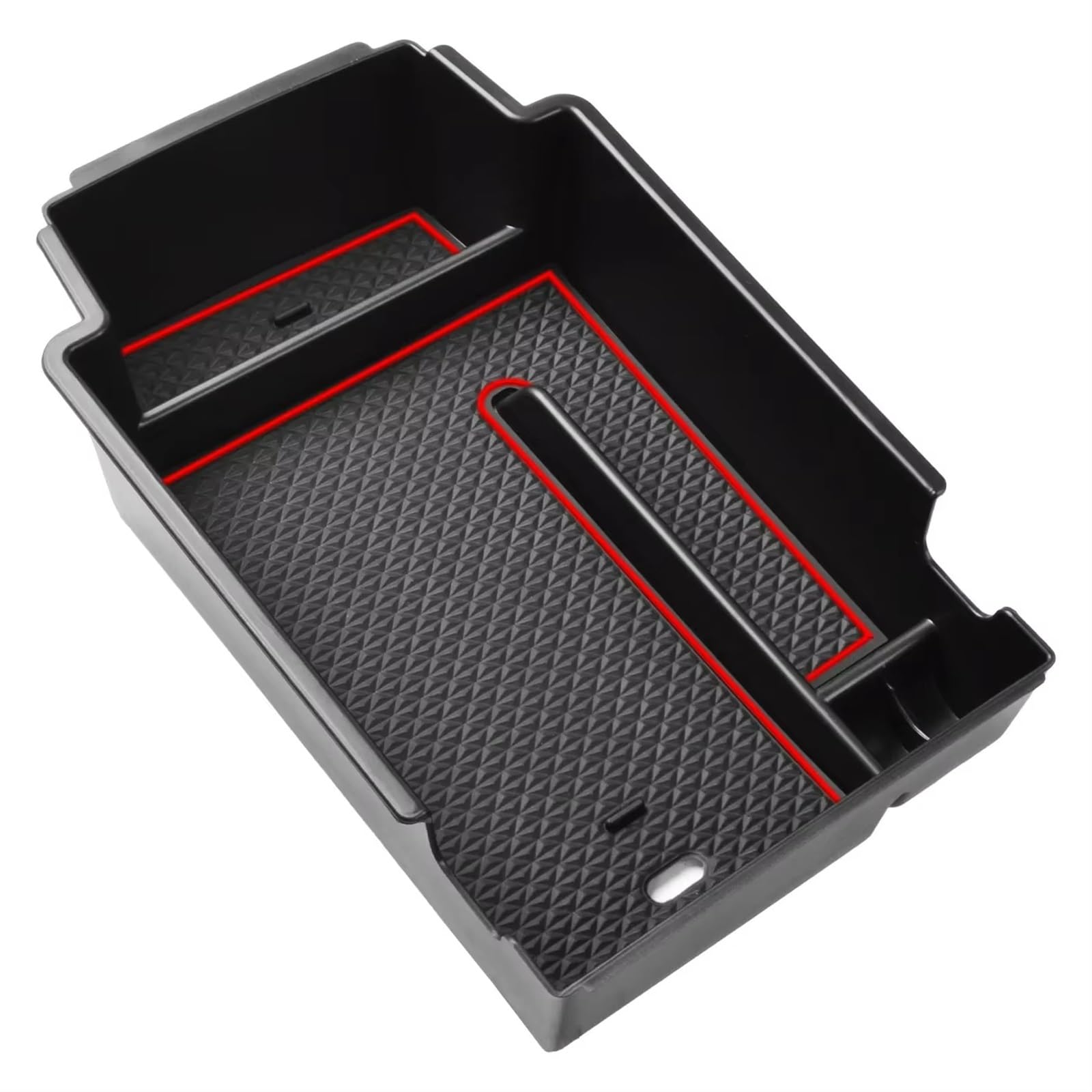 DSEQOPHH Mittelkonsole Ablageschale Kompatibel Mit Chevrolet Für Blazer 2019 2020 2021 2022 Center Console Organizer Container Autozubehör Auto Mittelarmlehne Aufbewahrungsbox(Red) von DSEQOPHH