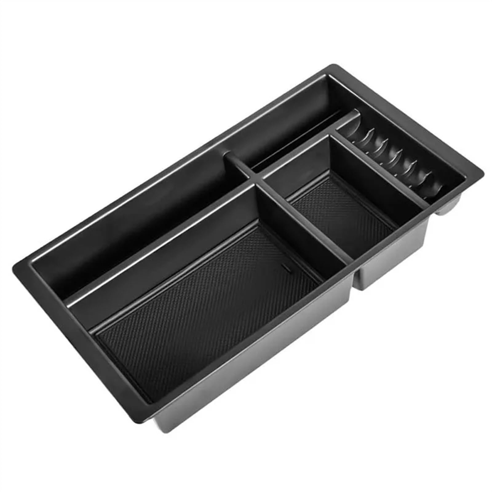DSEQOPHH Mittelkonsole Ablageschale Kompatibel Mit GMC Für Sierra 2014 2015 2016 2017 2018 Aufbewahrungsbox Für Die Armlehne Im Auto Mittelkonsolenfach Organizer Innenausstattung(Black) von DSEQOPHH
