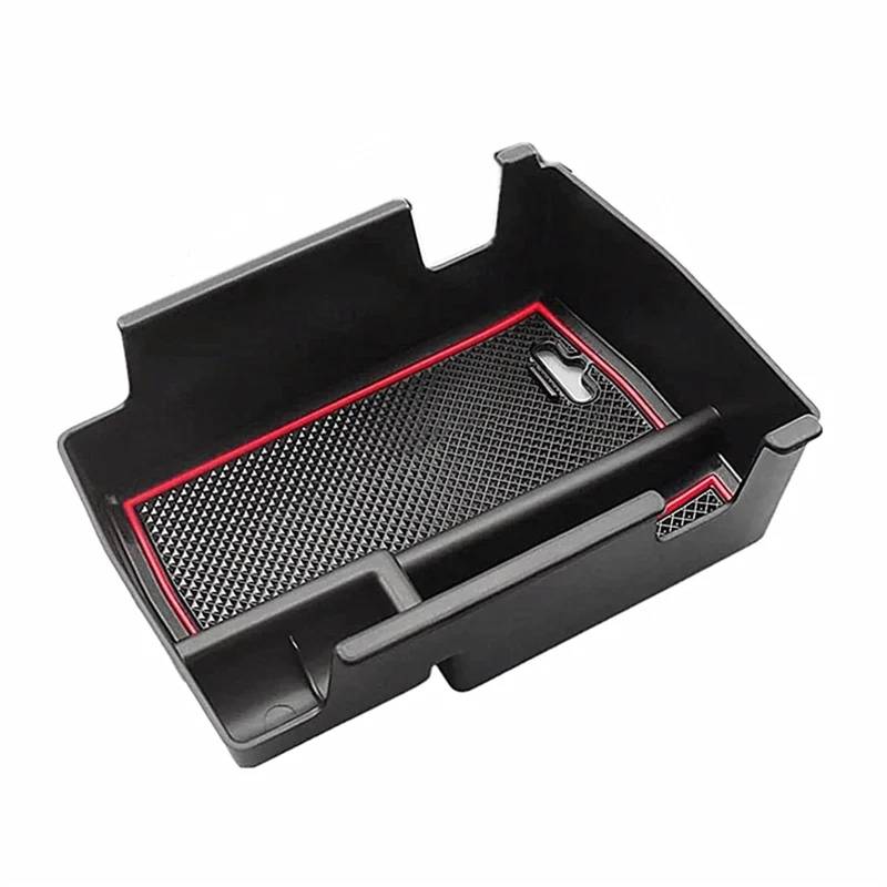 DSEQOPHH Mittelkonsole Ablageschale Kompatibel Mit Jeep Für Compass 2021 2022 2023 Auto-Armlehnen-Aufbewahrungsbox Mittelkonsolen-Organizer Ablagebehälter Innenausstattung(Red) von DSEQOPHH