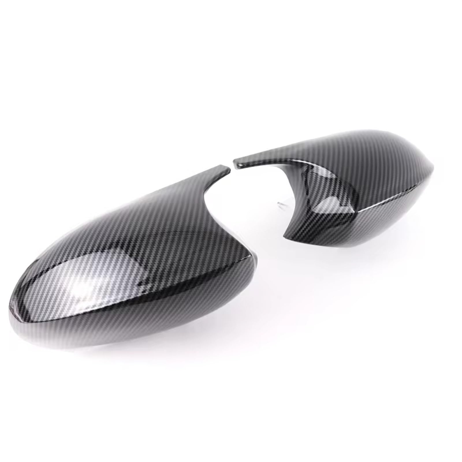 DSEQOPHH Rückspiegelgehäuse Kompatibel Mit Für 1er E81 E82 2006 2007 2008 2009 Carbonfaser-Look Schwarze Rückspiegel-Abdeckkappen Autoteile(Carbon Fiber Pattern) von DSEQOPHH