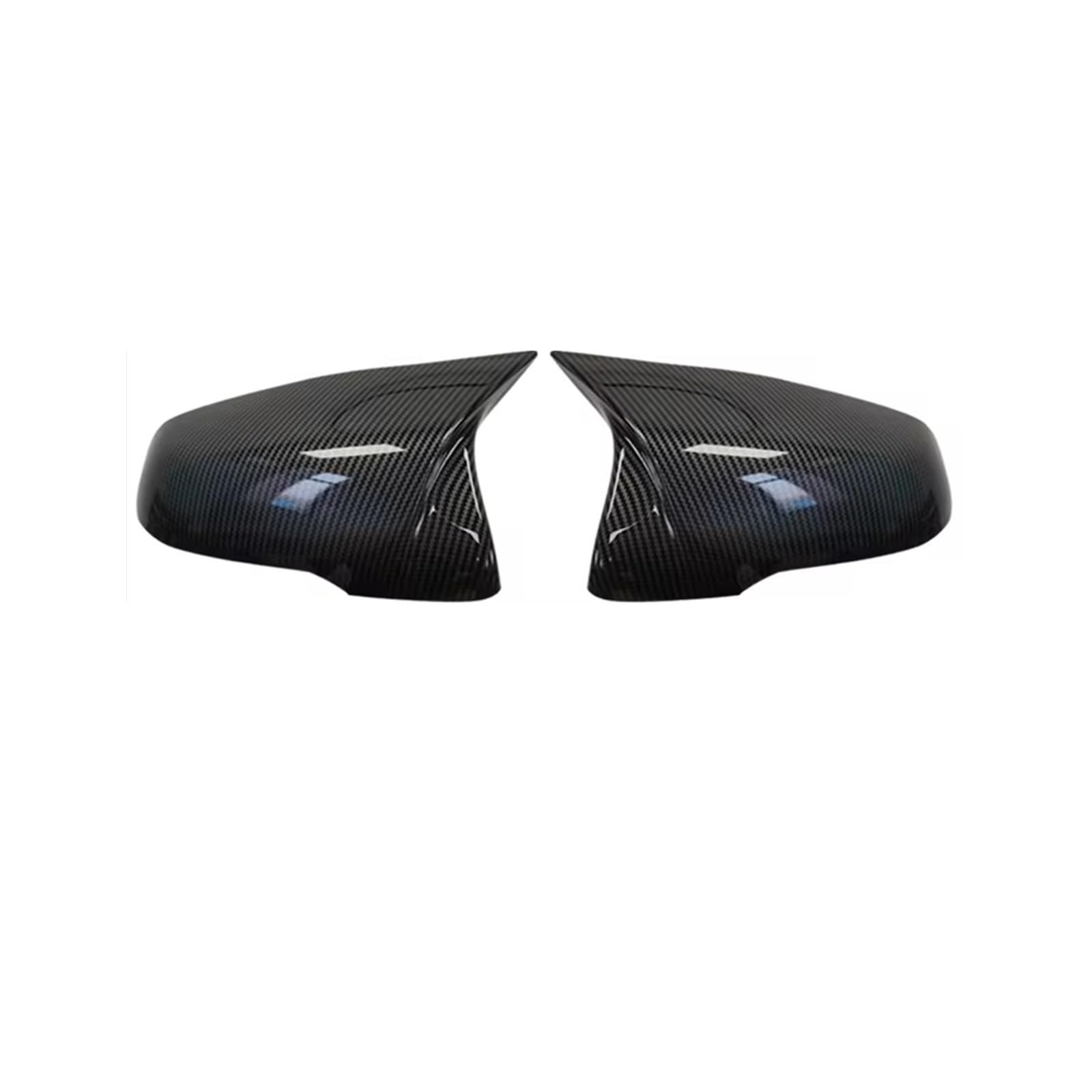 DSEQOPHH Rückspiegelgehäuse Kompatibel Mit Für 1er F40 2019 2020 2021 2 Stück Glänzend Schwarze Seite Für Flügel Modifizierte Rückspiegel-Abdeckkappen Autoteile(Carbon Fiber Pattern) von DSEQOPHH