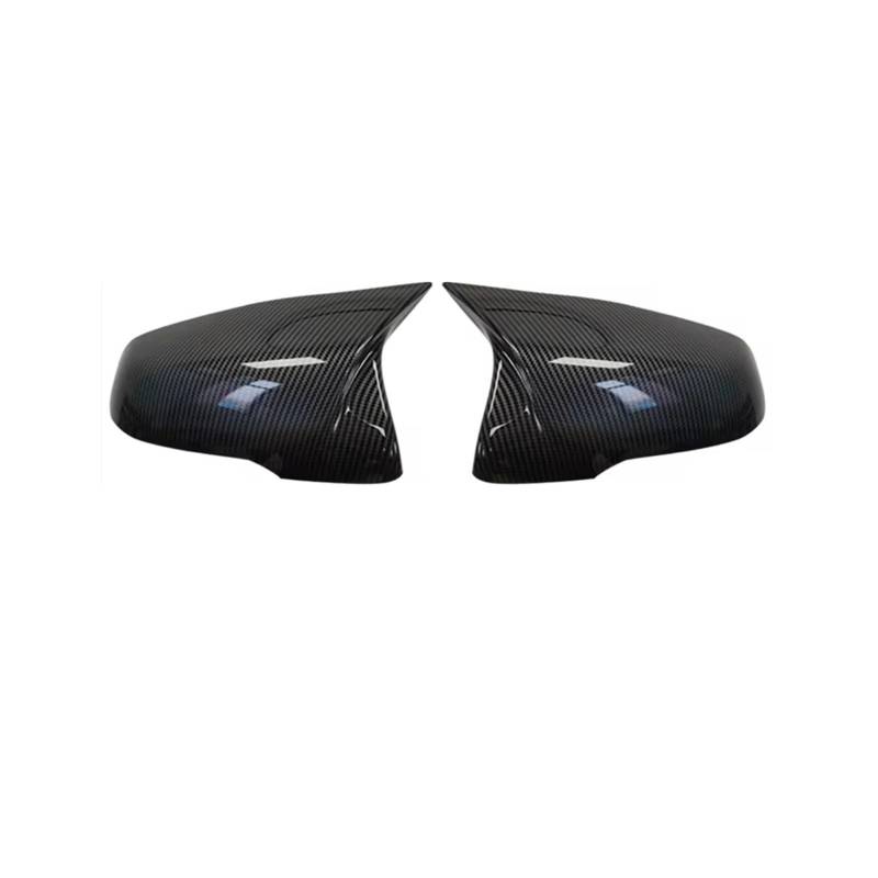 DSEQOPHH Rückspiegelgehäuse Kompatibel Mit Für 1er F40 2019 2020 2021 2 Stück Glänzend Schwarze Seite Für Flügel Modifizierte Rückspiegel-Abdeckkappen Autoteile(Carbon Fiber Pattern) von DSEQOPHH