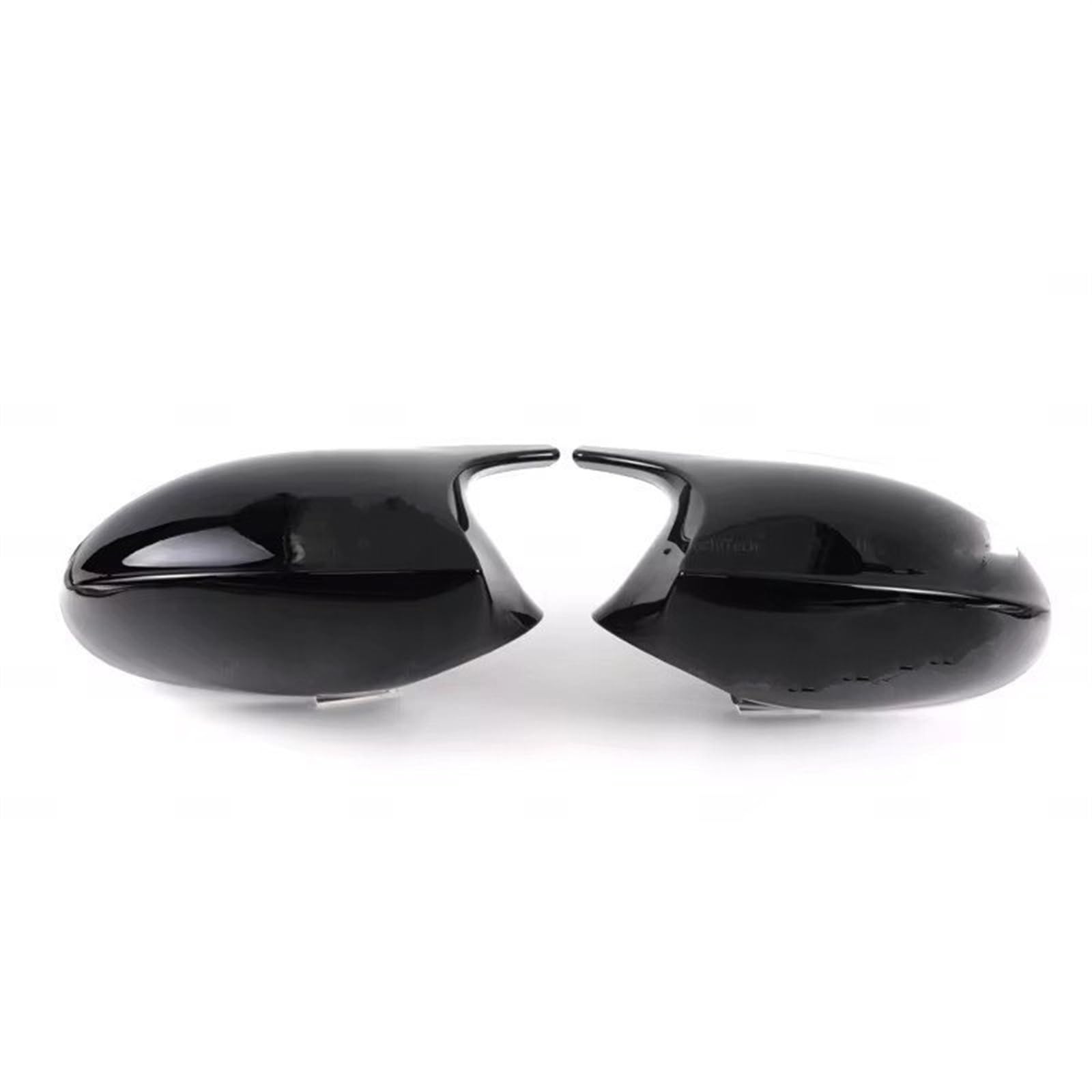 DSEQOPHH Rückspiegelgehäuse Kompatibel Mit Für 3er-Serie E90 E91 2004 2005 2006 2007 Carbonfaser-Look Schwarze Rückspiegel-Abdeckkappen(Bright Black) von DSEQOPHH