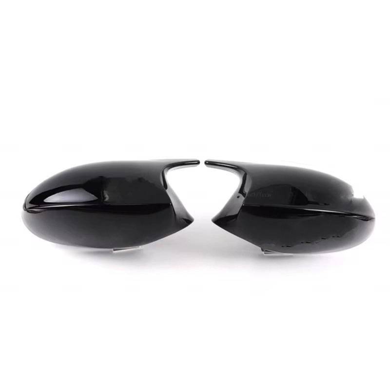 DSEQOPHH Rückspiegelgehäuse Kompatibel Mit Für 3er-Serie E90 E91 2004 2005 2006 2007 Carbonfaser-Look Schwarze Rückspiegel-Abdeckkappen(Bright Black) von DSEQOPHH